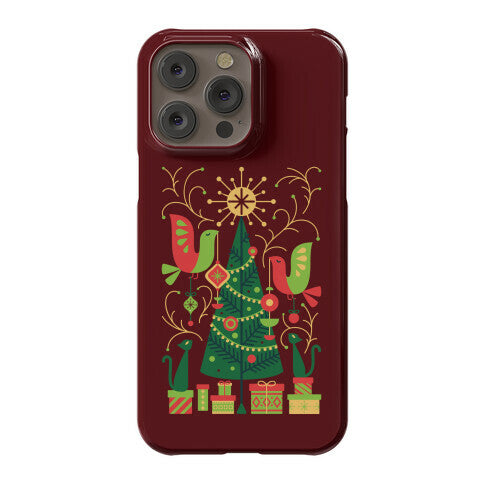 Vintage Christmas Tree Decorating Phone Case